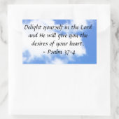 Psalm 37:4 rechteckiger aufkleber (Tasche)