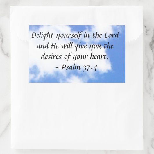 Psalm 37:4 rechteckiger aufkleber (Tasche)