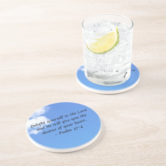 Psalm 37:4 sandstein untersetzer (Seite)