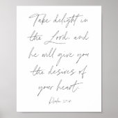 Psalm 37:4 Script Poster (Vorne)