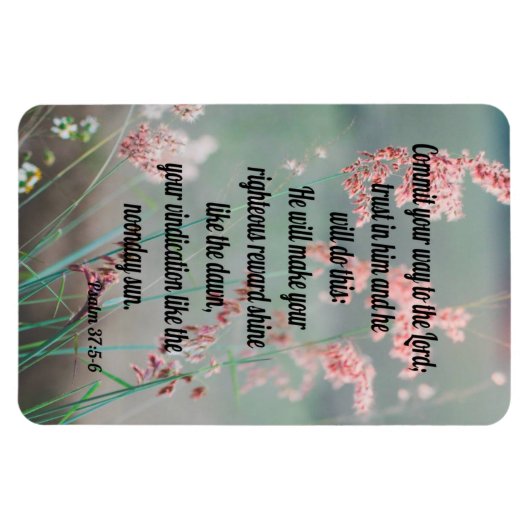 Psalm 37:5-6 magnet (Horizontal)