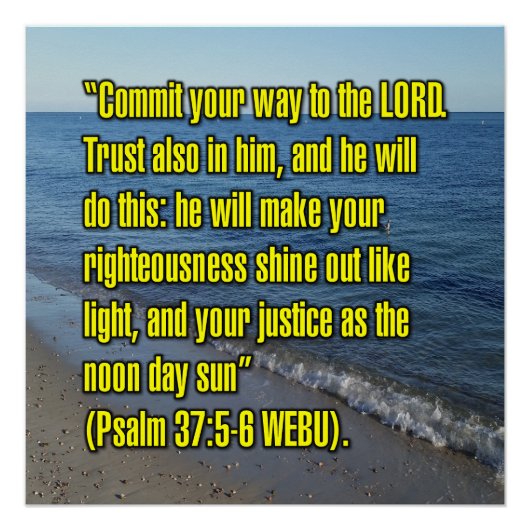 Psalm 37:5-6 WEBU Poster (Vorderseite)