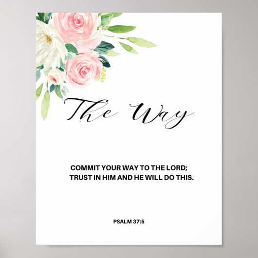 Psalm 37:5, Bibelverse-Poster Poster (Vorne)