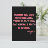 Psalm 37:5 KJV Bibelschrift Begrüßung Karte (Stehend Vorderseite)