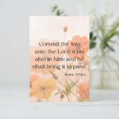 Psalm 37:5 KJV Bibelschrift Pic Begrüßung Karte (Stehend Vorderseite)