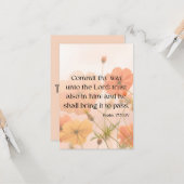 Psalm 37:5 KJV Bibelschrift Pic Begrüßung Karte (Vorderseite/Rückseite Beispiel)