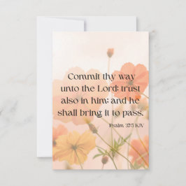 Psalm 37:5 KJV Bibelschrift Pic Begrüßung Karte