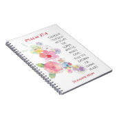 Psalm 37 Blumenmagazin Notizblock (Rechte Seite)