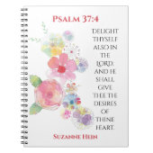 Psalm 37 Blumenmagazin Notizblock (Vorderseite)