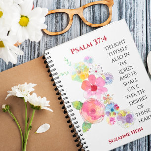 Psalm 37 Blumenmagazin Notizblock