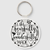 Psalm 39 Wonderfully Made Christian Scripture Schlüsselanhänger (Vorderseite)