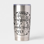 Psalm 39 Wonderfully Made Christian Scripture  Thermobecher (Rückseite)