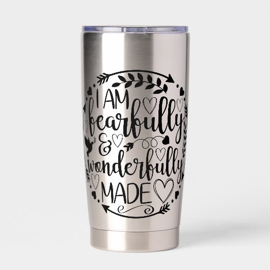 Psalm 39 Wonderfully Made Christian Scripture  Thermobecher (Rückseite)