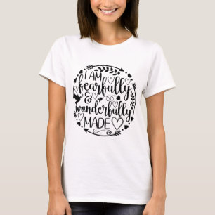 Psalm 39 Wunderbar gemacht christliche Schrift T-Shirt