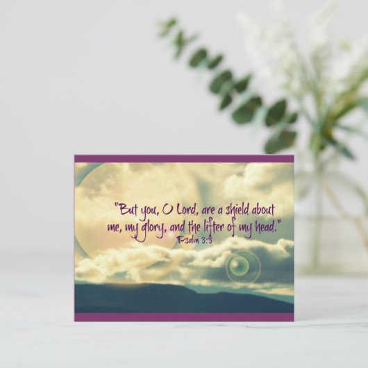 Psalm 3:3 Inspiration Postkarte (Stehend Vorderseite)
