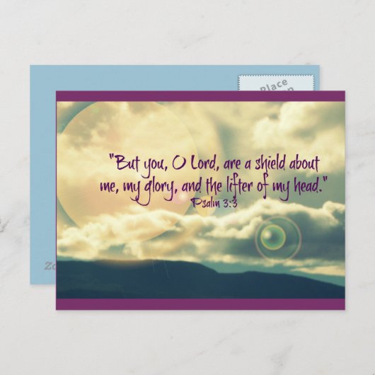 Psalm 3:3 Inspiration Postkarte (Vorne/Hinten)