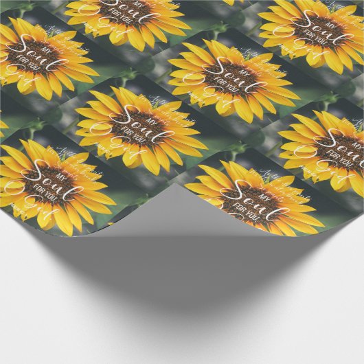 Psalm 42:1 Als die Hirschblume Sonnenblume Christl Geschenkpapier (Ecke)