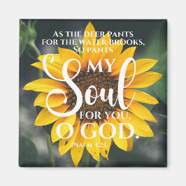 Psalm 42:1 Als die Hirschblume Sonnenblume Christl Magnet