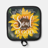 Psalm 42:1 Als die Hirschblume Sonnenblume Christl Topflappen (Vorderseite)