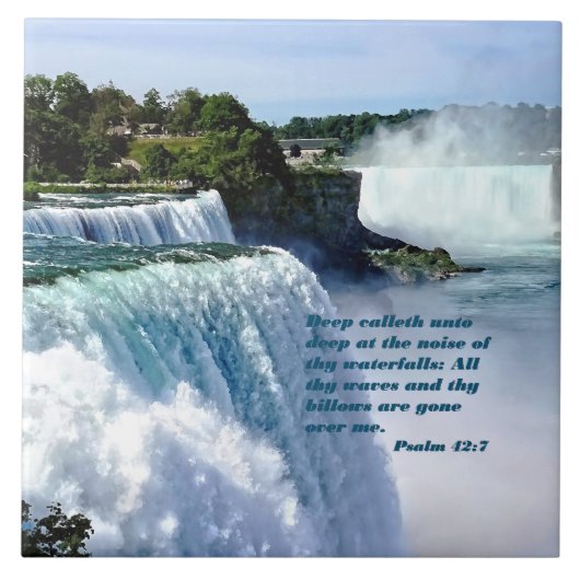 Psalm 42:7 fliese (Vorderseite)