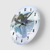 Psalm 42:7 runde wanduhr (Winkel)