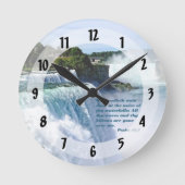 Psalm 42:7 runde wanduhr (Vorderseite)