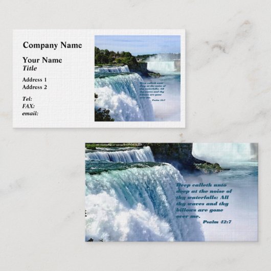 Psalm 42:7 visitenkarte (Vorne/Hinten)