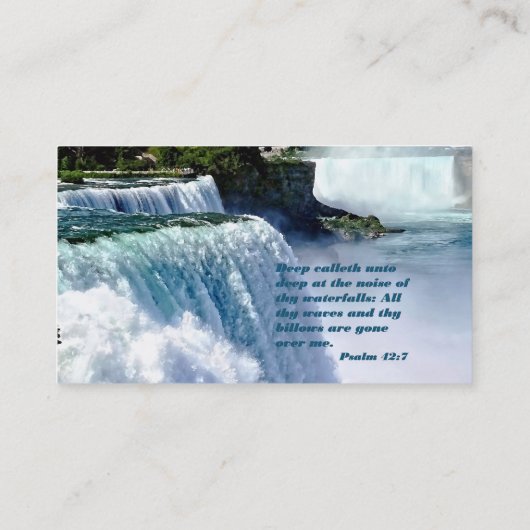 Psalm 42:7 visitenkarte (Rückseite)