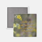 Psalm 43:3 Gelbe Wildblumen Magnet (Vorderseite/Rückseite)