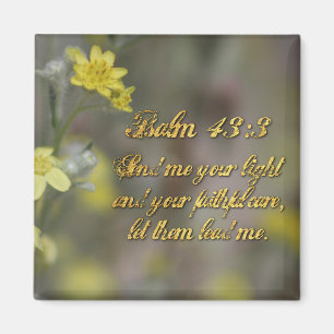 Psalm 43:3 Gelbe Wildblumen Magnet