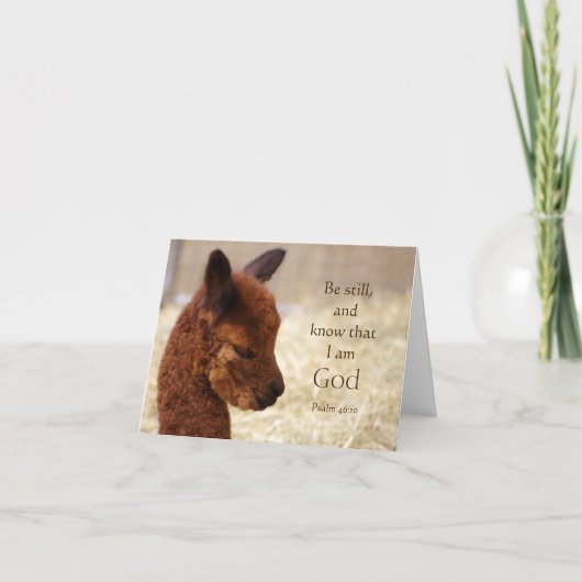 Psalm 46:10 Alpaca Karte (Vorderseite)