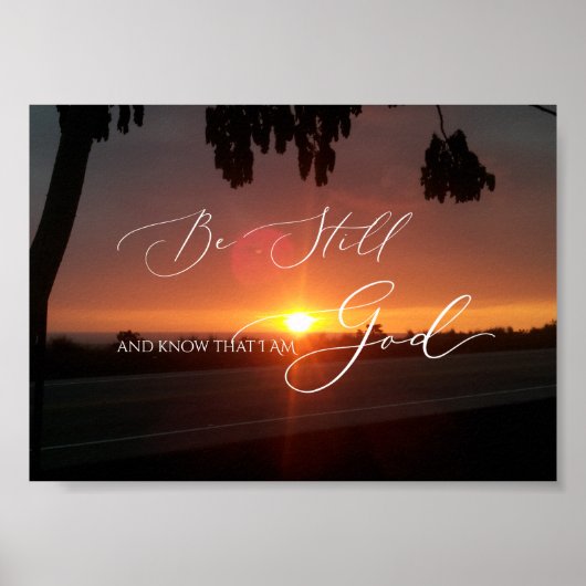 Psalm 46 10, Be noch Sunset Kailua Kona Poster (Vorne)