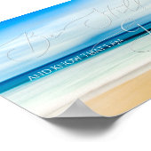 Psalm 46 10, Be Still Beach, ruhiger Ozean Poster (Ecke)