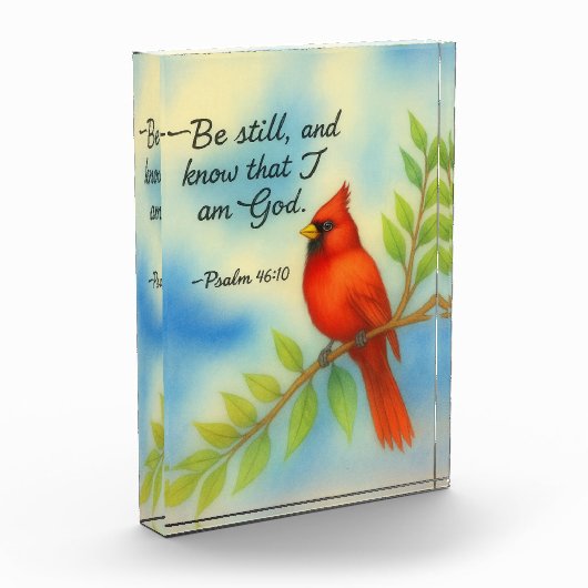 Psalm 46:10 Be Still Red Cardinal Scripture Nature Fotoblock (Links)