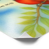 Psalm 46:10 Be Still Red Cardinal Scripture Nature Fotodruck (Ecke)