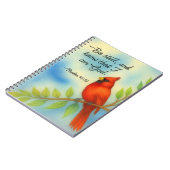 Psalm 46:10 Be Still Red Cardinal Scripture Nature Notizblock (Linke Seite)