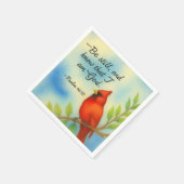 Psalm 46:10 Be Still Red Cardinal Scripture Nature Serviette (Ecke)