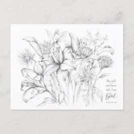 Psalm 46:10 Belegekarte für Schrift Postkarte