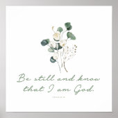 Psalm 46:10, Bibel Verse Print, bleibe bei Poster (Vorne)