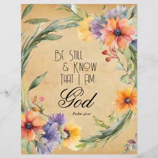Psalm 46:10 Bibelvers Flyer (Vorne)