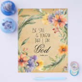 Psalm 46:10 Bibelvers Flyer (Einzeln)