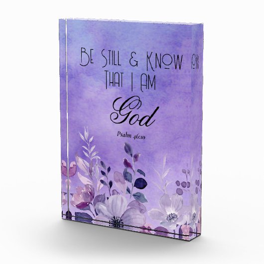 Psalm 46:10 Bibelvers Fotoblock (Rechts)