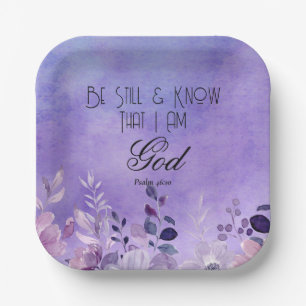 Psalm 46:10 Bibelvers Pappteller