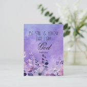Psalm 46:10 Bibelvers Postkarte (Stehend Vorderseite)