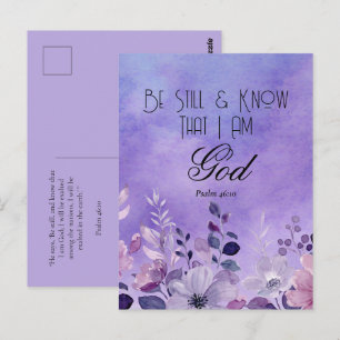 Psalm 46:10 Bibelvers Postkarte