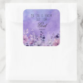 Psalm 46:10 Bibelvers Quadratischer Aufkleber (Tasche)