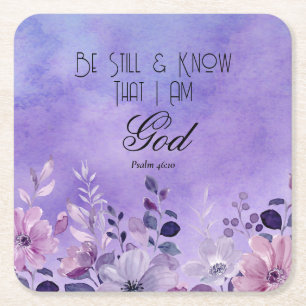Psalm 46:10 Bibelvers Rechteckiger Pappuntersetzer