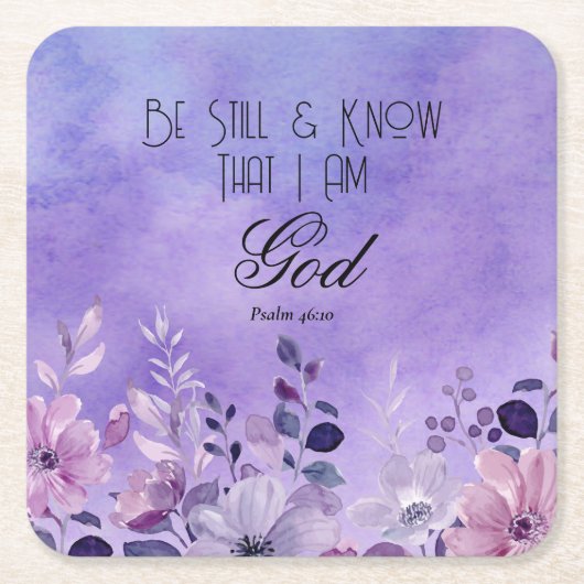 Psalm 46:10 Bibelvers Rechteckiger Pappuntersetzer (Vorderseite)