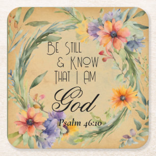 Psalm 46:10 Bibelvers Rechteckiger Pappuntersetzer