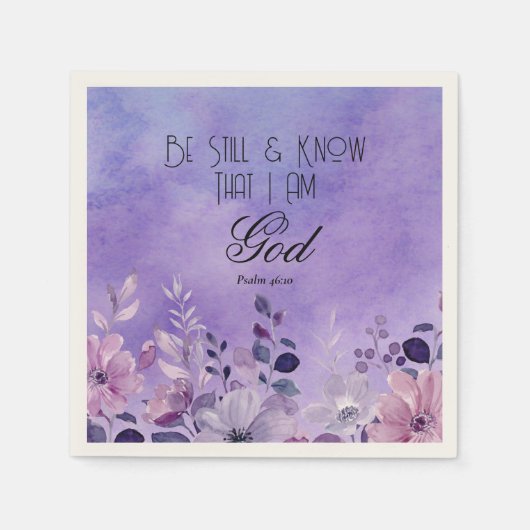 Psalm 46,10 Bibelvers Serviette (Vorderseite)